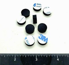 13mm Round Stick on Rubber Bumper Feet 5mm Thick Spacers 3M Backed Foot Pads