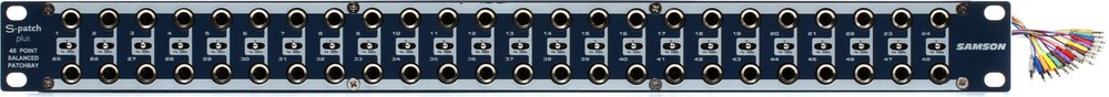 Samson S-Patch Plus 48-point Balanced Patchbay + Hosa CPP-802 Value Bundle