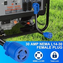 NEMA Generator Transfer Switch Adapter Cord, 50A Male to 30A 14-50P to L14-30R
