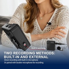 Relacart C2 2.4g Wireless Lavalier Lapel Microphone System for Camera DSLR Video