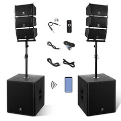 PRORECK CLUB 8000 18“ 8000W DJ Speakers with Subwoofer, PA Line Array Speakers