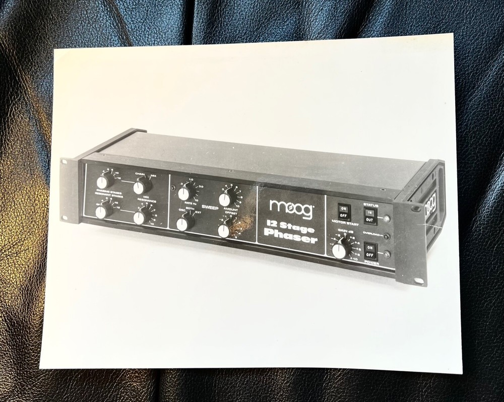 Moog 12 Stage Rack Phaser PHOTO ONLY, Moog Company Promo Photo, glossy