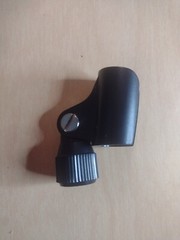 Vintage Microphone Holder for Stand Black Plastic with Metal Screw Japan 1980s