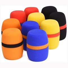 10 Pack Assorted Colors Microphone Windscreen Foam Mic Cover for Shure Wireless