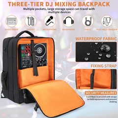 DJ Mixer Travel Backpack 15″x9.8″x21.6″ For Controller DJ Multi-Pockets With …