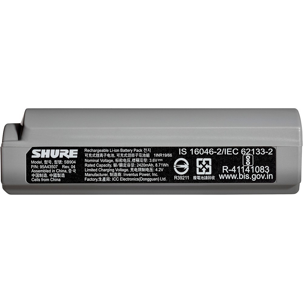 Shure SB904 LithiumIon Rechargeable Battery Refurbished