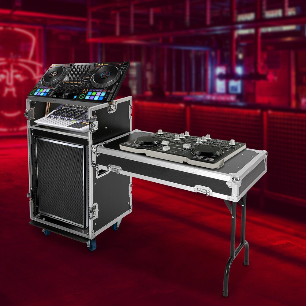 PA DJ Rack, PA DJ Cabinet, Network & Stereo Rack with 4 Wheels