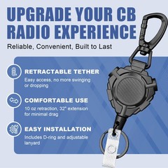 Ezcora CB Mic Holder Retractable Microphone Keeper Heavy Duty CB Radio Retrac…