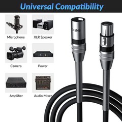 XLR to XLR Cable 6 Feet 2 Pack Multiple Premium Microphone Cables Heavy Duty …