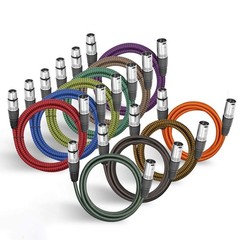 Heavy Duty Hybrid Braided XLR Patch Cable – 25ft, 3Pin XLR Male to Female Mul…