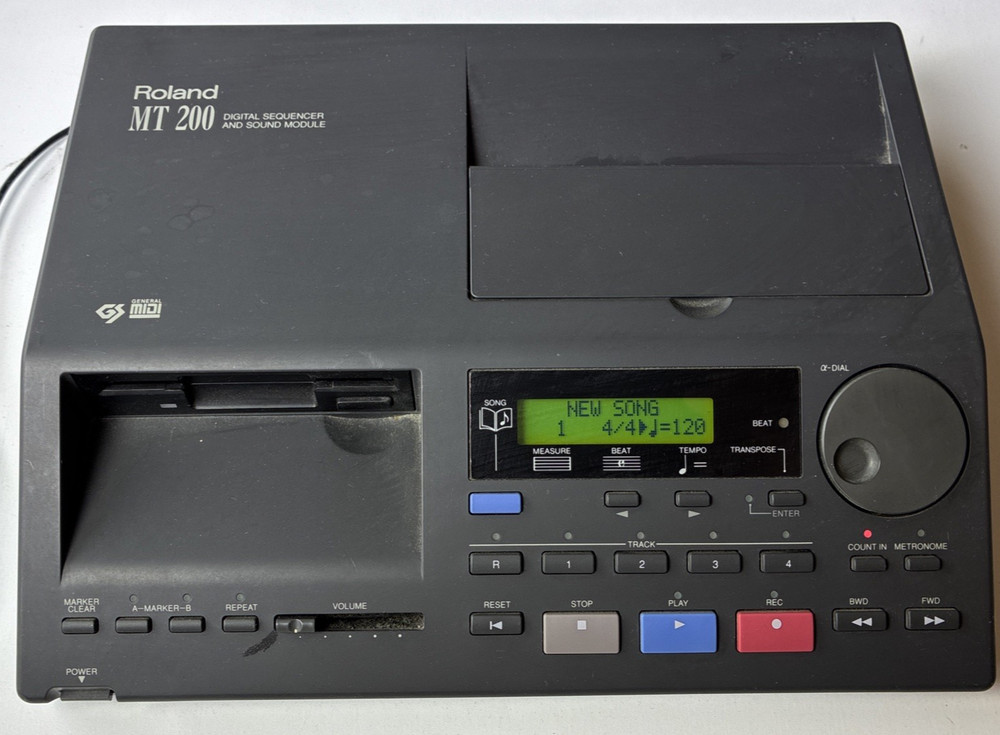Roland MT-120 Digital Sequencer Sound Module W/Cables Working (27B)