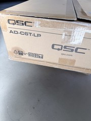 QSC AD-C6T-LP 6.5in 70v/100v Low-Profile Ceiling Speaker (Pair) White **NIB**