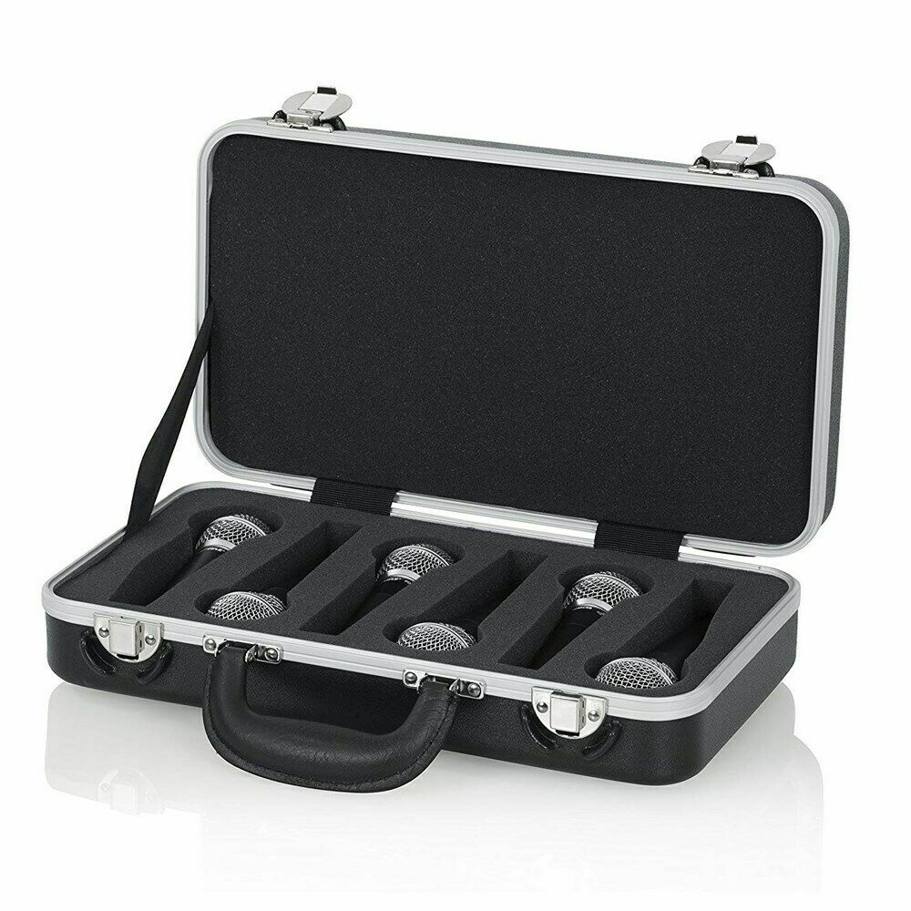 Gator Cases GM-6-PE 6 Space Polyethylene Case For 6 Microphones – FAST Shipping