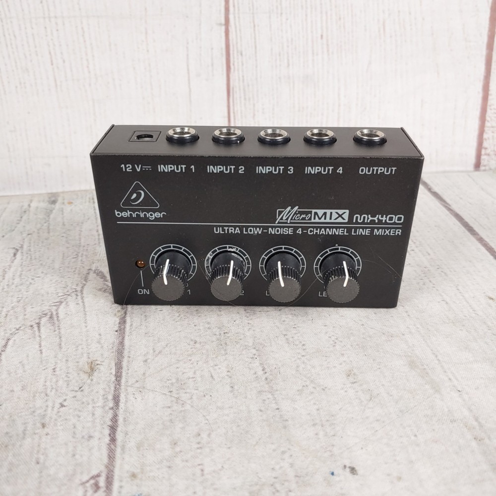 Behringer MicroMIX MX400 4-Channel Line Mixer Ultra Low Noise Mini Audio TESTED