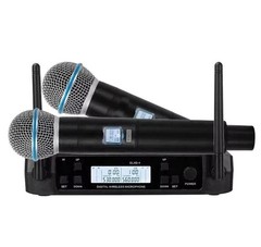GLXD4+BETA58A Vocal Dual Channel Wireless Microphone System UHF Handheld