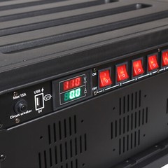 Rack Mount LED Power Distributor 8 Outlets/switches Off/On & USB Charging port