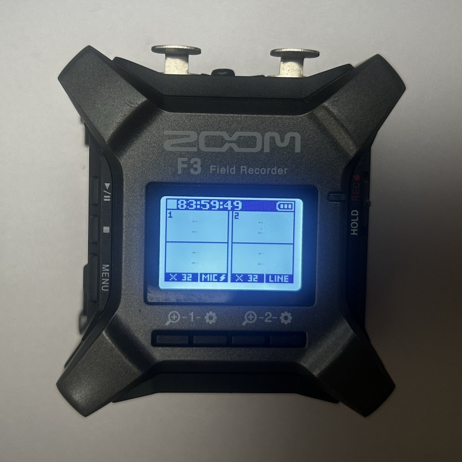Zoom F3 32-bit Float Field Recorder, 2 XLR Inputs, Phantom, Line Out, Black