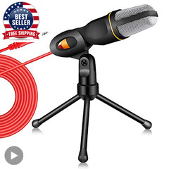 Professional Condenser Wired Microphone Mic for PC Karaoke Sound Room Gaming Aud