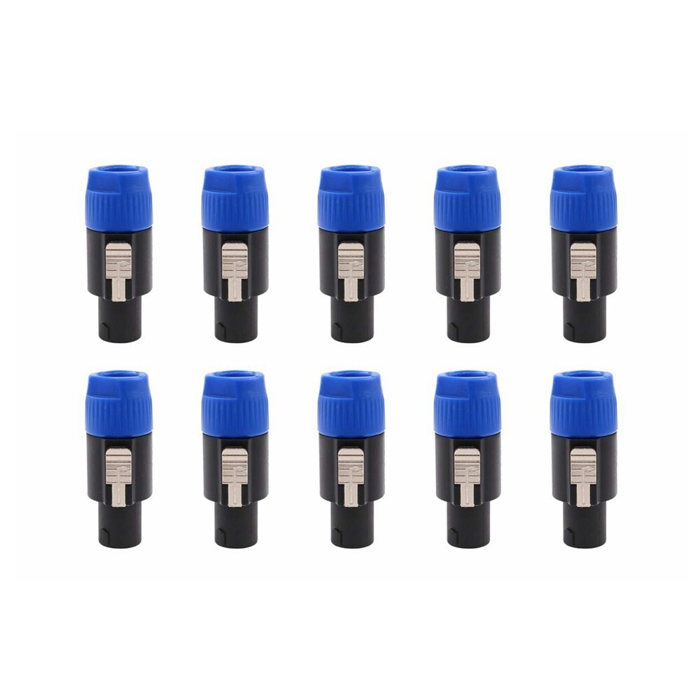 10 Pcs Speakon compatible 4 pin Conductor NL4FC Speaker Cable End Connector C424