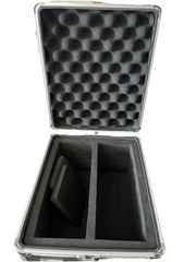 PREZA Black Aluminum Graded Sports Card Case with Foam Dividers and Carry Handle