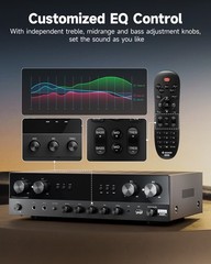 Stereo Receivers 1000W 4 Channel Home Audio Amplifier, Karaoke, Theater Speak…