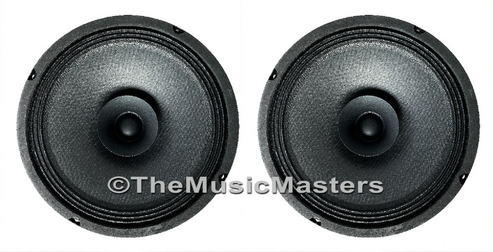 Pair 10 inch Full-Range Speakers Bass Mid Woofers 8 ohm Home Stereo Sound Studio