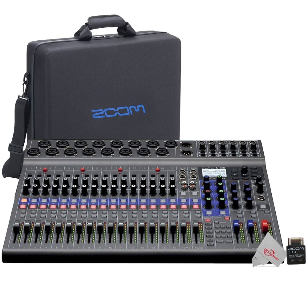 Zoom LiveTrak L-20-20-Input Digital Mixer Multitrack Recorder Bluetooth Adaptor