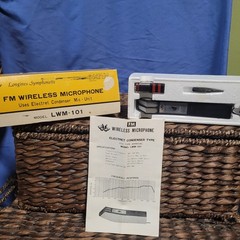 NWT Vintage FM Wireless Microphone Uses Electret Condenser Longines Symphonette
