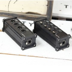 4 Channel DMX Hub XLR Cable Extender 2 Pack Set | RJ45 Ethercon Wire Live Stage