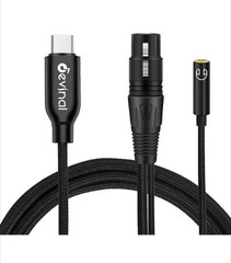 Devinal XLR-to-USB C Digital Interface, Recording Cable Cord Connector Adapter