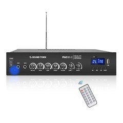 Sound Town 2-Zone 70V/100V Amp, 4 x Pendant Speakers, White(PAC80X4PD4W)