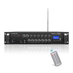 Sound Town 360 W 6-Zone 70V/100V Commercial Power Amp with Bluetooth STCA360-6Z