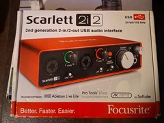 Focusrite Scarlett 2i2 2nd Gen Audio Interface Never Used