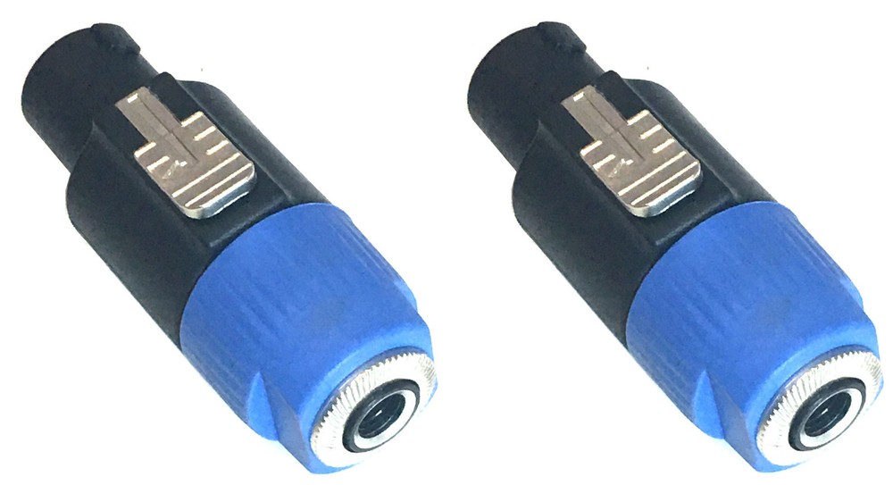 MUSYSIC Speakon 4-Pole to 1/4″ TS Female Adapter Converter Jack Connector 2-Pack