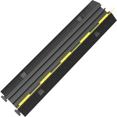 4PCS 2-Channel Speed Bump Cable Protector Ramp Rubber 40″x9.7″x2″ Cord Guard