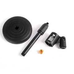 Desktop Microphone Stand, Heavy Duty with Non-Slip Base, 3/8″ and 5/8″ Adapter