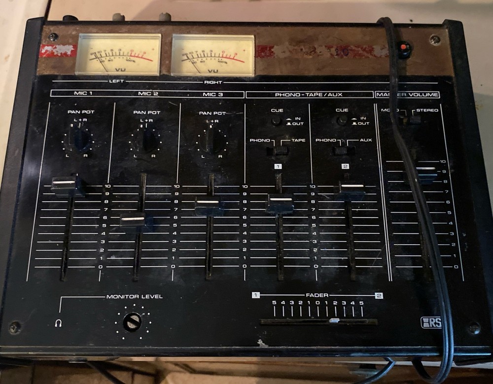 Realistic Stereo DJ Mixer Vtg 32-1200B Tested Working See Desc 90s Radio Shack