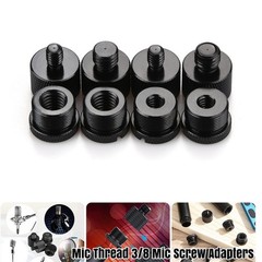 8* Mic Stand Thread Adapter Kit 5/8 Female To 3/8 Male 5/8 Female To 1/4 Male