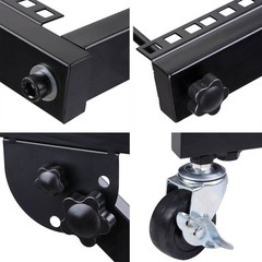 12U 19″ Rack Mount Mixer Stand Studio Cart Stage Amp Adjustable Music Party Show