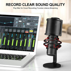 Professional Microphone Filter / Pop Shield – 360° Flexible & Duel Layered NEW