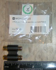 Dual RCA Jack Female to Dual RCA Jack Female Adapter Gold Plated MONOPRICE 7238