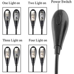 Soarun Music Stand Light/Led Book Reading Light/USB and Compact, Black