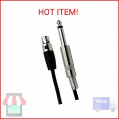 jasavdio 1/4″ TS Male to Mini XLR Female 3-Pin Cable Connector, 3-pin Mini XLR t