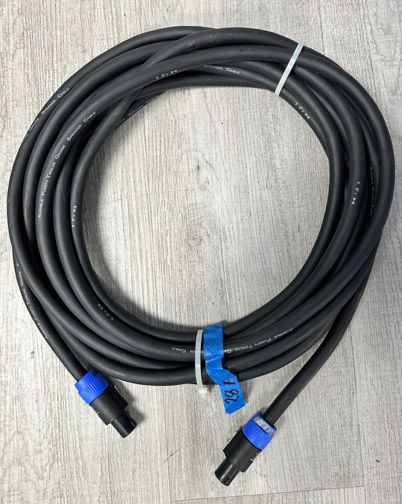 Speakon to Speakon Speaker Cable 12AWG 28ft.