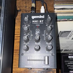Gemini MM1 BT 2-Channel DJ Mixer w/ Bluetooth, RCA In/Out, 1/4 In