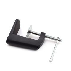 MARRTEUM Heavy-duty Metal Table Mount Clamp C Shape Clip Bracket for Black