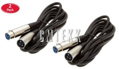 2 x 6Ft XLR 3Pin Male Female Mic Microphone Audio Shielded Cord Balanced Cables