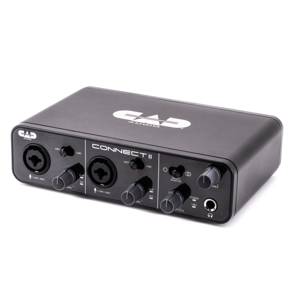CAD Audio CX2 2×2 USB Interface – 24-Bit/96kHz, Dual XLR Combo Black