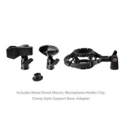 Microphone Stand – Universal Table Clamp Boom Shock Microphone Mount – Pyle New
