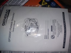Generac GP3500 Power Rush. Portable Open Frame Inverter.